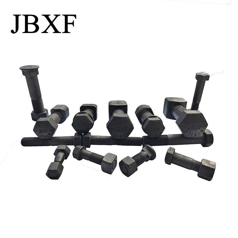 4F0138 Plow Bolt & Nut Set High Strength 12.9 Grade Bolt for Dozer Cutting Edge