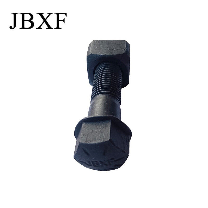 Hexagon DIN Excavator Track Bolts Metric 10.9-12.9 Grade Plain Carbon Steel Track Shoe Bolts