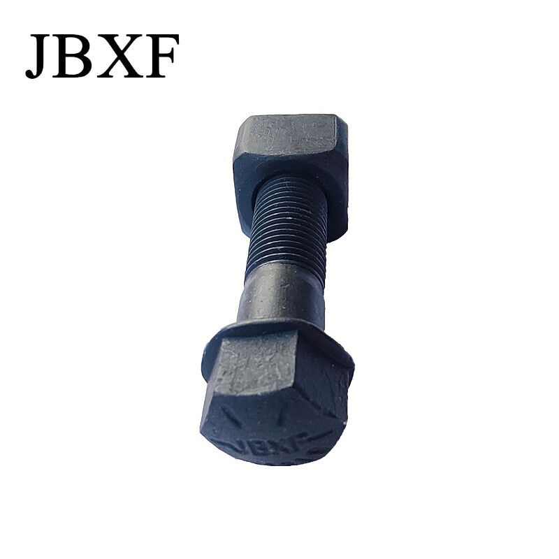 Hexagon DIN Excavator Track Bolts Metric 10.9-12.9 Grade Plain Carbon Steel Track Shoe Bolts
