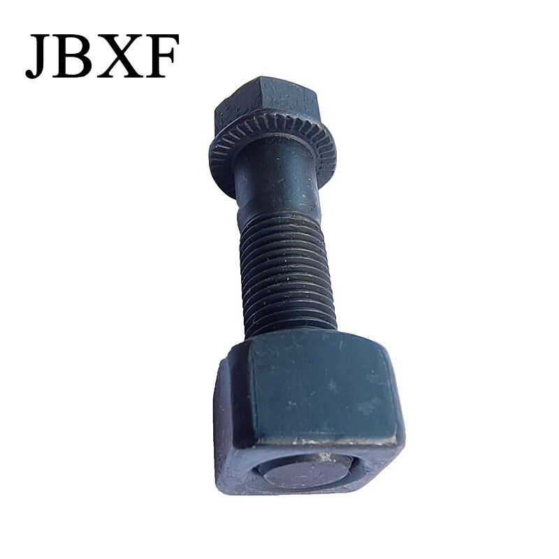 M8-M36 Carbon Steel Track Shoe Bolt And Nut Hot Punch Cold Punch With Black Oxide Surface Treatment