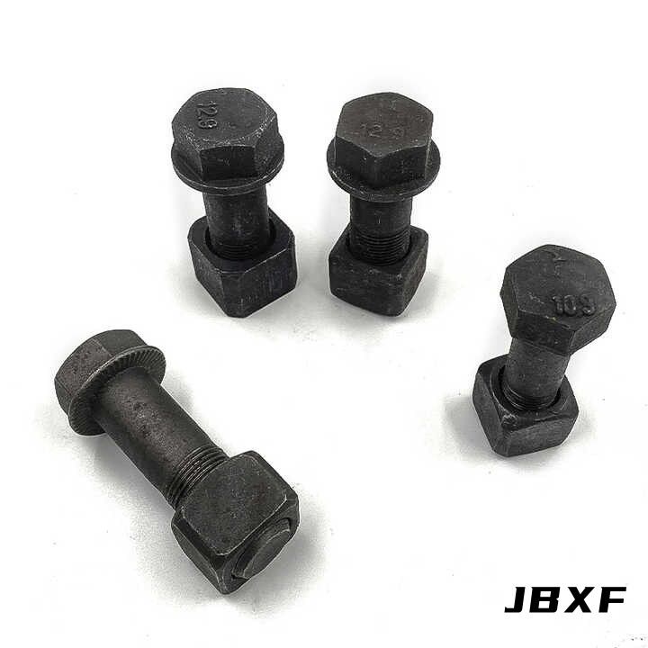Grade 10.9 Locking OEM Excavator Track Bolt Kit For Sany SY215 / Hitachi ZX200