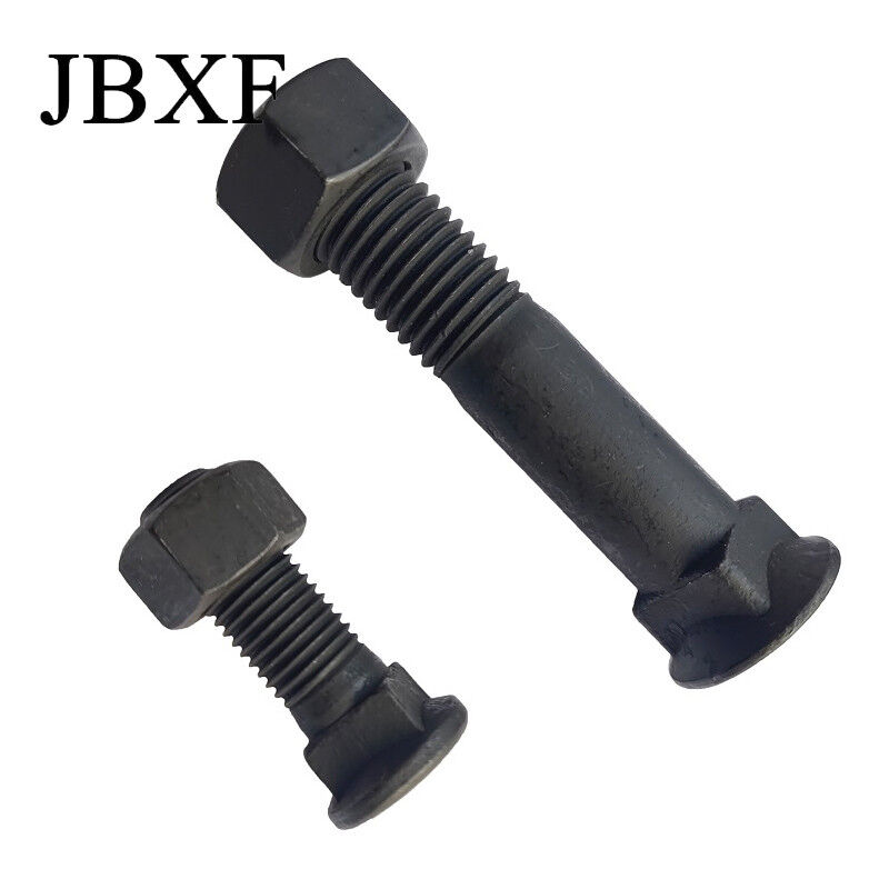 Black UNC Grade 5 Plow Bolt Used In Snow Plows For Heavy Industrial Equipment VOLVO HITACHI